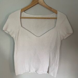 Oak + Fort white knit top